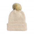 Bonnet pompom Beige