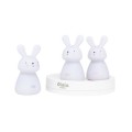 Trio de veilleuses Lapin Blanc