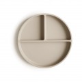 Assiette plate silicone beige